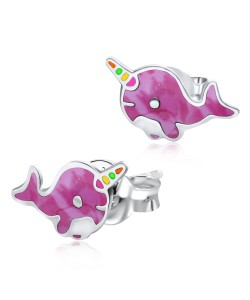 Colorful Narwhal Kid Stud Earring STE-661